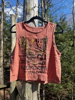 Parks Project California National Parks Cropped Muscle Tee - Rust
